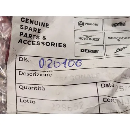020106 Dado esagonale m6 cl.6s (Piaggio Gilera)