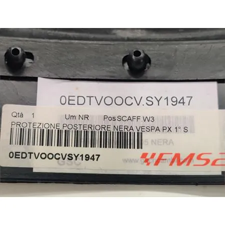 Protezione posteriore nera vespa px 1 s, ricambio 0EDTVOOCVSY1947