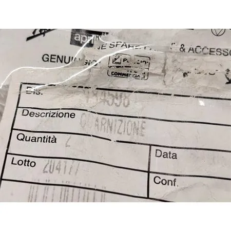 Guarnizione parafango anteriore (Piaggio Gilera), ricambio 184598