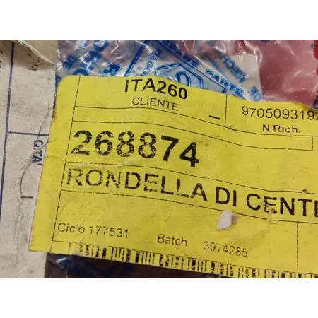 Rondella di centraggio (Piaggio Gilera), ricambio 268874
