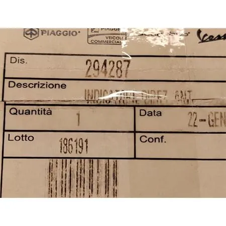 Freccia  anteriore  sinistra (Piaggio Gilera), ricambio 294287