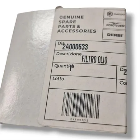 2A000633 Filtro olio originale MOTO GUZZI per MOTO GUZZI V35 / V65 / V7 / 750 SP / V85 / V9 / NEVADA / STRADA / TARGA