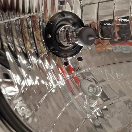 2D000386 Faro anteriore con ghiera cromata Moto Guzzi originale Piaggio V7 III, V9, Audace 1400 