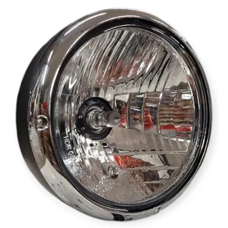 2D000386 Faro anteriore con ghiera cromata Moto Guzzi originale Piaggio V7 III, V9, Audace 1400 
