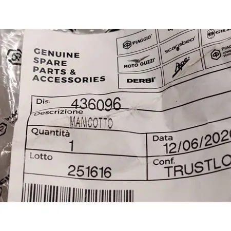 436096 Manicotto aspirazione (Piaggio Gilera)