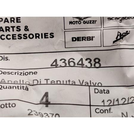 Anello di tenuta valvola paraolio k8 (Piaggio Gilera), ricambio 436438