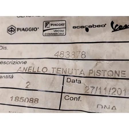483878 Anello tenuta pistone (Piaggio Gilera)