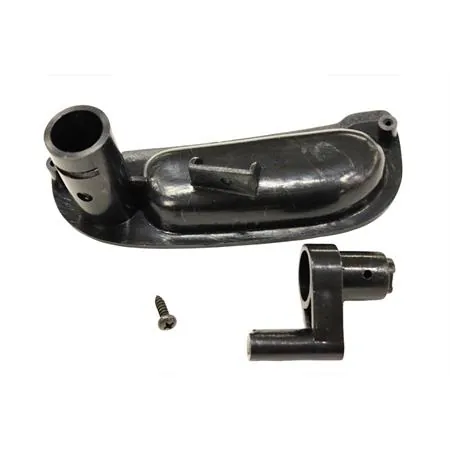 Kit maniglia sella lato serratura in plastica di colore nero originale Piaggio per scooter Piaggio 50, ricambio 494425