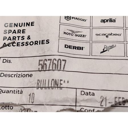 Bullone, ricambio 567607