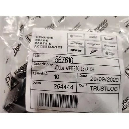 567610 Molla arresto leva (Piaggio Gilera)