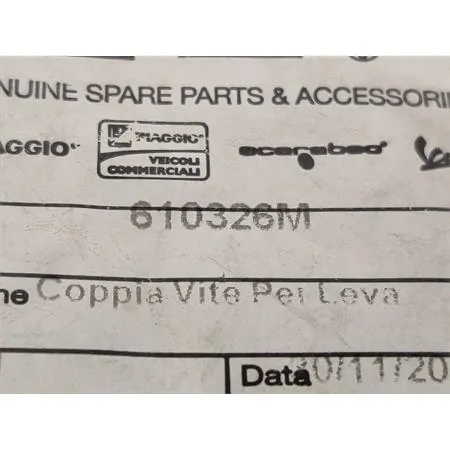 610326M Coppia viti per leve v98-125vt1-v15t-v3 (Piaggio Gilera)
