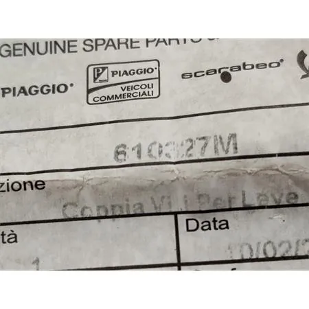 610327M Coppia viti per leve v98125vm1-2t-vn1-2 (Piaggio Gilera)