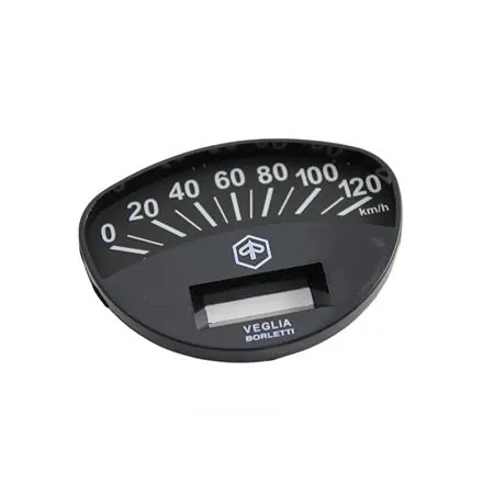 Quadrante interno contachilometri Vespa 125 ET3 originale Piaggio fondo nero scala ck 120, ricambio 610357M