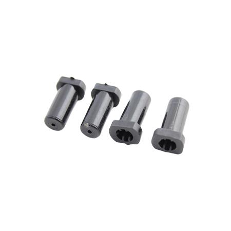Kit 4 boccole in nylon nero per cerniera movimento sportello laterale destro e sinistro Piaggio Vespa PK 50, PK 50 S, PK 125 e PK 125 S, ricambio 610361M