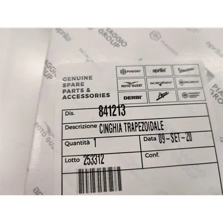 841213 Cinghia di trasmissione trapezoidale (Mitsuboshi (Piaggio Gilera)