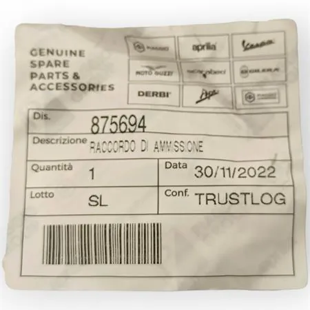 Raccordo di ammissione, ricambio 875694