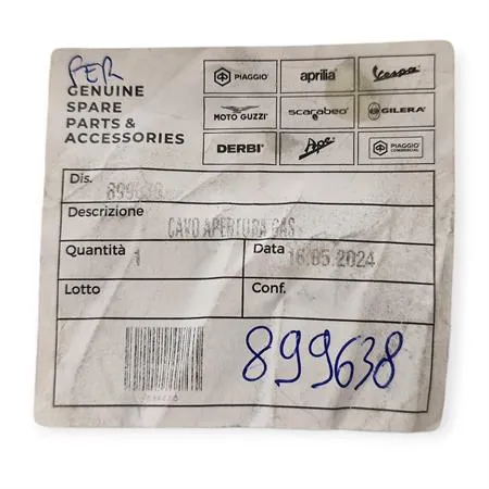 899638 Cavo gas completo con sdoppiatore miscelatore/carburatore APRILIA RS4 50cc 2T 2011-2019  - Ricambio originale