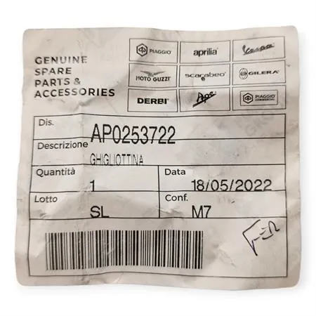 AP0253722 Ghigliottina valvola di scarico a cavo per Rotax 122/123 compatibile con Aprilia 125 2T 1989-2010