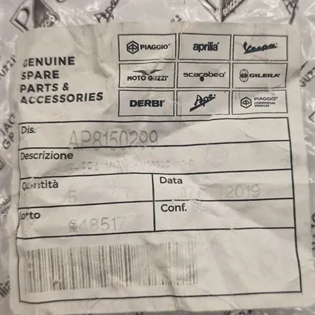 Ghiera filettata con scassi M17x1 originale Aprilia AP8150299 per perno forcellone moto e maxi moto Aprilia