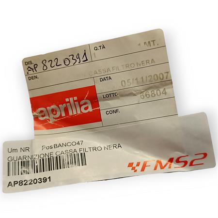 Guarnizione cassa filtro Aprilia Scarabeo 50 cc prodotti dal 1993 fino al 2005 con motore Minarelli orizzontale aria, ricambio AP8220391