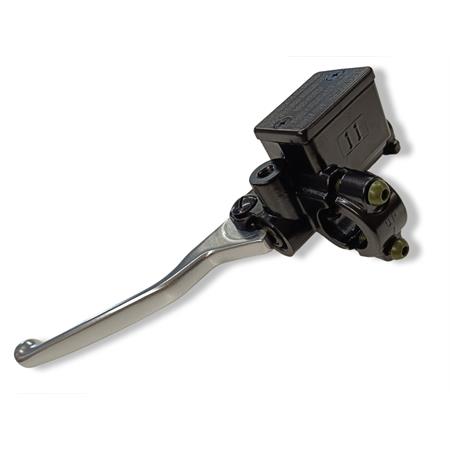 Pompa freno posteriore sinistra a comando idraulico completa di leva in alluminio cromata per scooter NRG Power 50 e maxi scooter Vespa GT, GTS e Super 125, 250 e 300 cc, ricambio CM074801