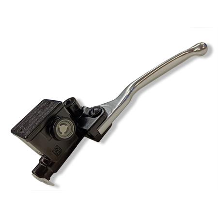 Pompa freno posteriore sinistra a comando idraulico completa di leva in alluminio cromata per scooter NRG Power 50 e maxi scooter Vespa GT, GTS e Super 125, 250 e 300 cc, ricambio CM074801