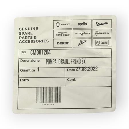 Pompa idraul. freno sx, ricambio CM081204