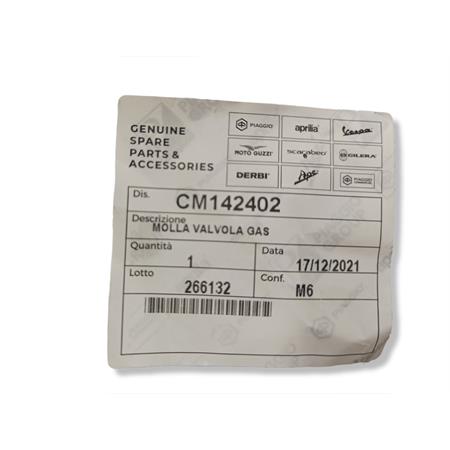 Molla valvola gas, ricambio CM142402