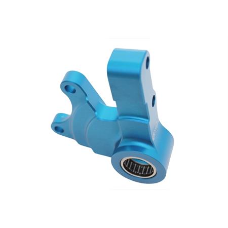 Supporto pinza freno anteriore POLINI in alluminio CNC anodizzato azzurro per scooter Piaggio zip sp, ricambio 0502251