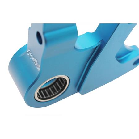 Supporto pinza freno anteriore POLINI in alluminio CNC anodizzato azzurro per scooter Piaggio zip sp, ricambio 0502251