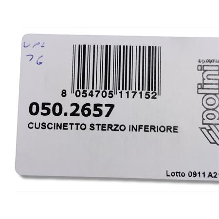 Cuscinetto di sterzo inferiore Polini con dimensione 32x58x17 per telaio vespa e scooter utilizzando la forcella Polini codice 0502655, ricambio 0502657