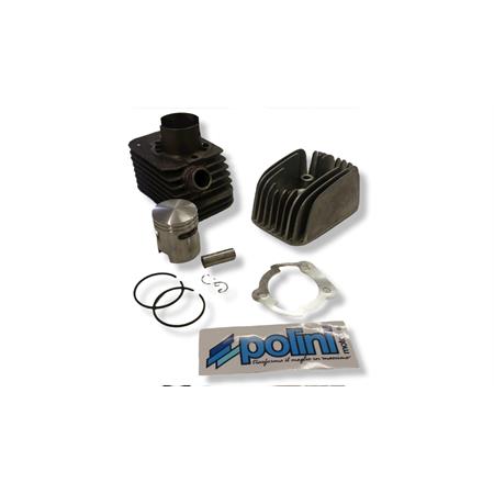 Motore gruppo termico Polini completo di testa diametro 43 mm 65cc spinotto 12 mm per ciclomotori Piaggio Ciao tutte le versioni, ricambio 1400065