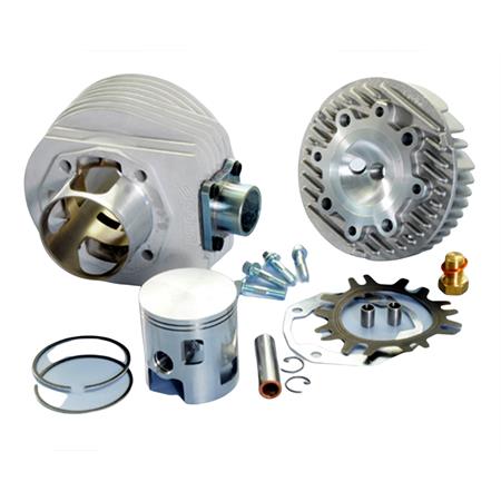 Motore gruppo termico Polini 177 cc in alluminio con diametro 63,0 mm bifascia per Piaggio Vespa PX 125 e 150 cc, Ts e Sprint veloce e LML star 2 tempi, ricambio 1400081