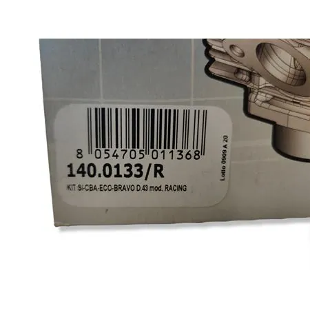 Gruppo termico motore Polini Racing 65 cc diametro 43 mm spinotto 12 mm in ghisa con testa a candela centrale per ciclomotori Piaggio SI,Bravo, SuperBravo, Boss, ricambio 1400133R