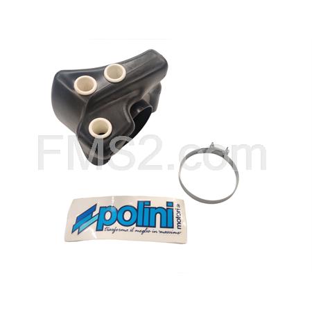 Scatola filtro aria Polini per carburatore diametro 17,5 CP con imbocco attacco filtro diametro 58,0 mm per utilizzo su minimoto Polini Dirt Road, ricambio 143465003