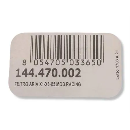 Filtro aria Polini in spugna per mini cross X1-X3-X5 racing con gabbietta interna - Codice 144470002