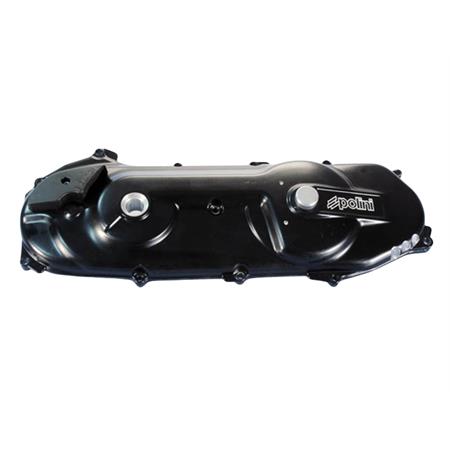 Coperchio copricarter variatore Polini Yamaha-Minarelli orizzontale di colore nero, ricambio 1700305