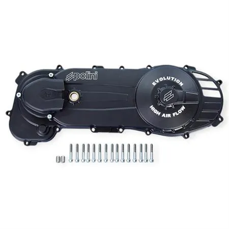Coperchio Trasmissione Polini Evolution 1700312 per Piaggio, Aprilia, Gilera, Derbi 12-13" - Compatibile carter lungo aria/liquido
