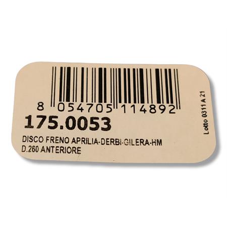 Disco freno aprilia-derbi-gilera-hm, ricambio 1750053