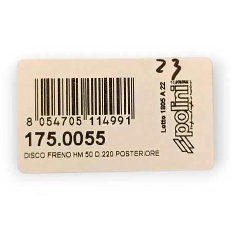 Disco freno polini per hm 50 diametro 220 post.eriore ricambio 1750055