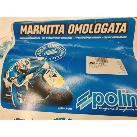 Marmitta Evolution Derbi senda omologata (Polini), ricambio 2000260