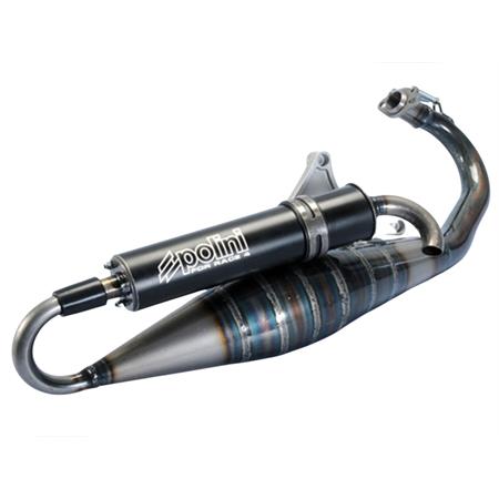 Marmitta Polini For Race 4 per scooter 50 con motore Piaggio e Gilera raffreddato a liquido e aria, ricambio 2000296