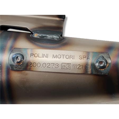 Marmitta Polini modello scooter team 4 omologata per scooter Piaggio zip sp 50 e applicabile a tutti gli scooter con motore Piaggio raffreddati ad aria e liquido, ricambio 2000407