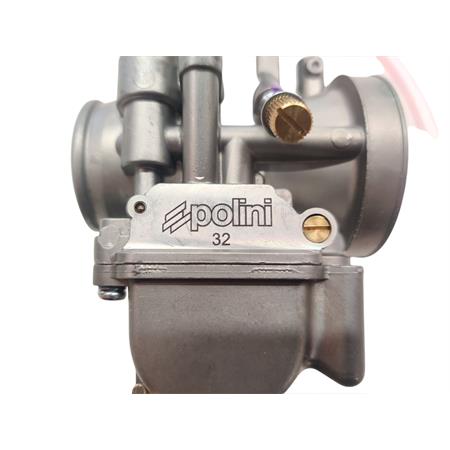 Carburatore Polini modello pwk diametro 32 con valvola piatta e senza power jet, ricambio 2010170