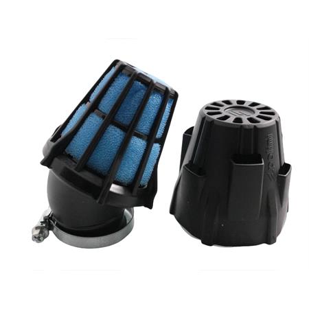 Filtro aria air box Polini blu Polini inclinato a 30°, ricambio 2030091