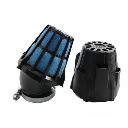 Filtro aria air box Polini blu Polini inclinato a 30°, ricambio 2030091