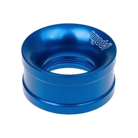 Cornetto d'aspirazione Polini in alluminio CNC anodizzato blu per carburatore Dell'orto PHBG con parte posteriore filettata e diametro 32 x 1,25 mm, ricambio 2031504