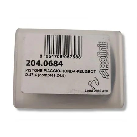 Pistone diametro 47.4 mm (prima rettifica) bifascia spinotto 12 (Polini), ricambio 2040684