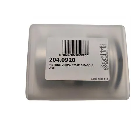 Pistone Vespa p200e bifascia diametro 68 mm (Polini), ricambio 2040920