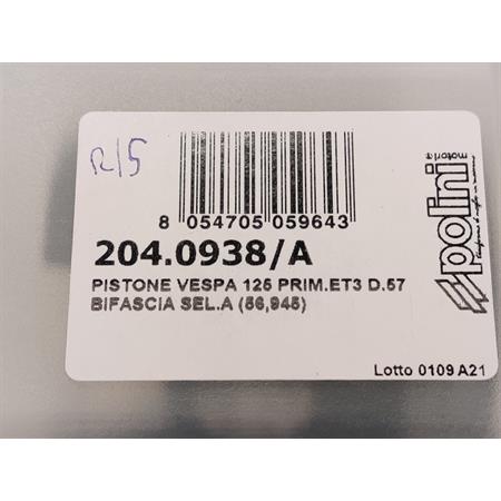 Pistone vespa 125 d.57 bifasc.s.a, ricambio 2040938A
